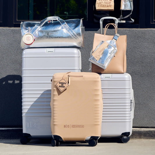 BÉIS x Chipotle The Carry-On Luggage Cover in Kraft Brown