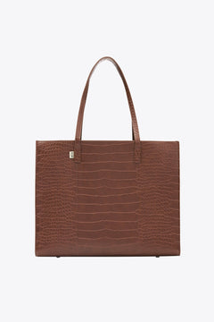 The Large Work Tote in Maple Croc