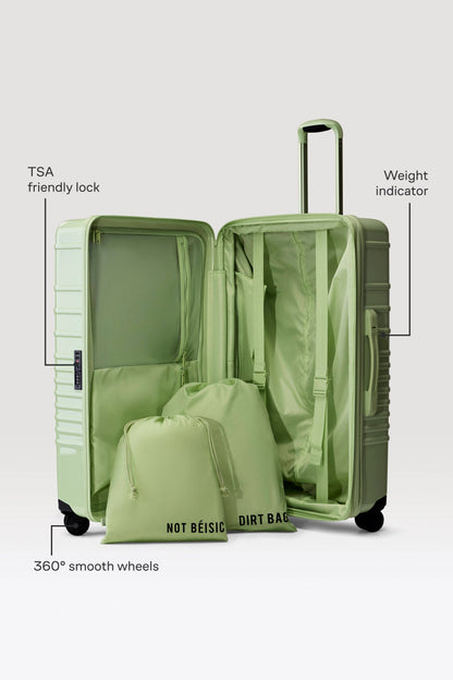 The Large Check-In Roller in Glossy Mint